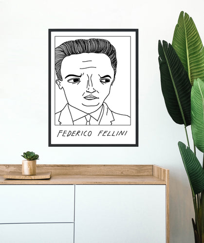 Badly Drawn Frederico Fellini  - Poster - BUY 2 GET 3RD FREE ON ALL PRINTS