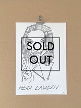 SOLD - Badly Drawn Heidi Lawden - Original Drawing - A3.