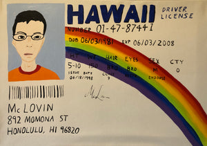 30 prints available, £30 each - McLovin Driver License - A2 print - Free Delivery