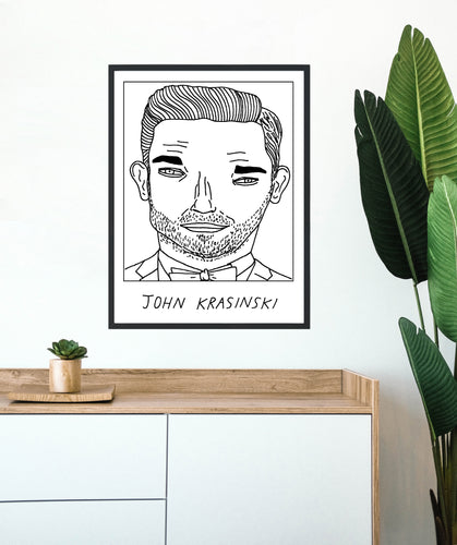 Badly Drawn John Krasinski - Poster - BUY 2 GET 3RD FREE ON ALL PRINTS