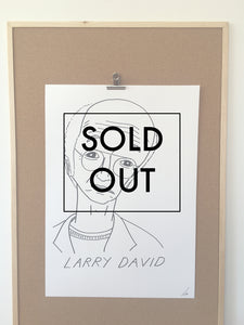 SOLD OUT - Badly Drawn Larry David - Original Drawing - A2.
