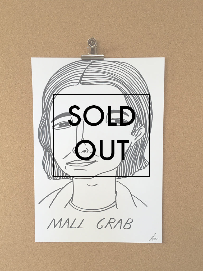 SOLD - Badly Drawn Mall Grab - Original Drawing - A3.