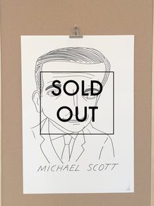 SOLD OUT - Badly Drawn Michael Scott - Original Drawing - A2.