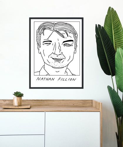 Badly Drawn Nathan Fillion - Poster - BUY 2 GET 3RD FREE ON ALL PRINTS