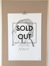 SOLD OUT - Badly Drawn Peach - Original Drawing - A2.