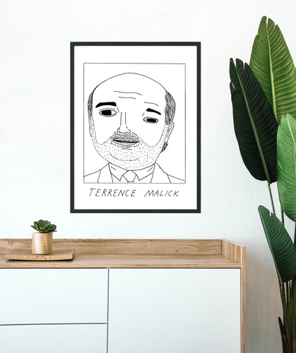 Badly Drawn Terrence Malick Poster - BUY 2 GET 3RD FREE ON ALL PRINTS