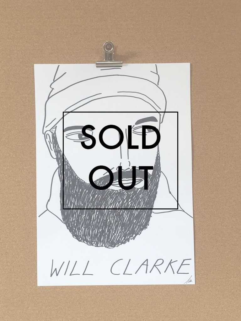 SOLD - Badly Drawn Will Clarke - Original Drawing - A3.
