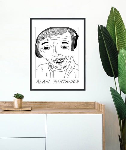 Badly Drawn Celebs - Alan Partridge - Poster - BUY 2 GET 3RD FREE ON ALL PRINTS