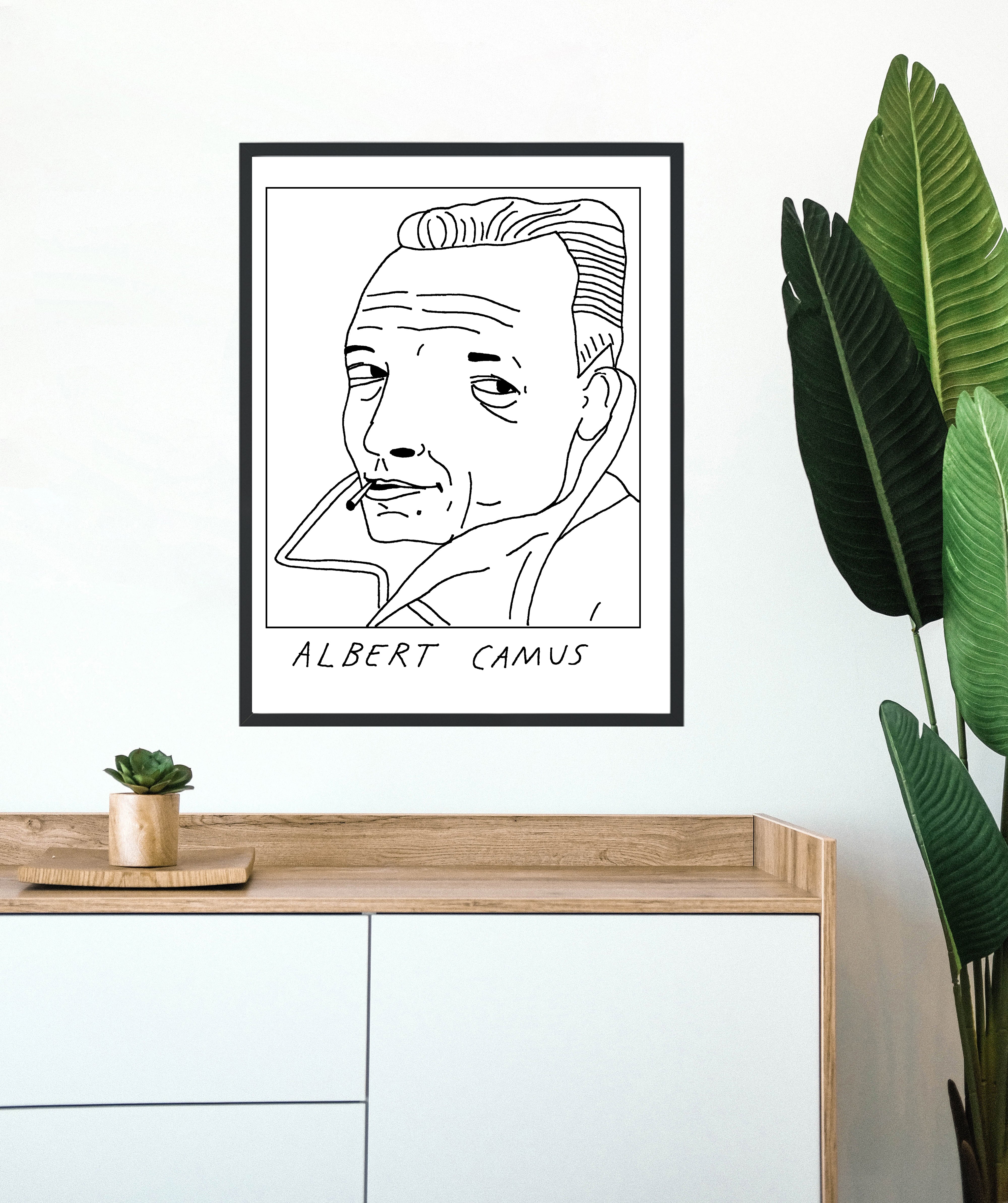 Badly Drawn Albert Camus - Poster - BUY 2 GET 3RD FREE ON ALL PRINTS