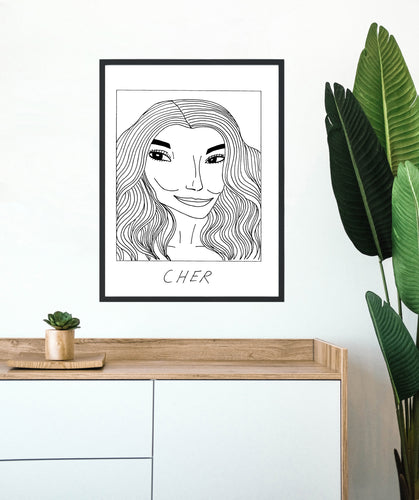 Badly Drawn Cher - Poster - BUY 2 GET 3RD FREE ON ALL PRINTS