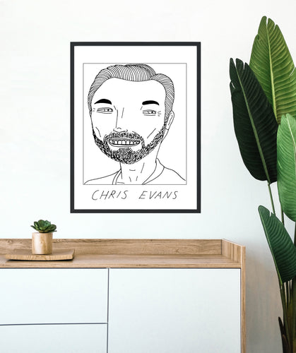 Badly Drawn Celebs - Chris Evans - Poster - BUY 2 GET 3RD FREE ON ALL PRINTS