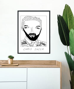 Badly Drawn Celebs - Chris Sacca - Poster - BUY 2 GET 3RD FREE ON ALL PRINTS