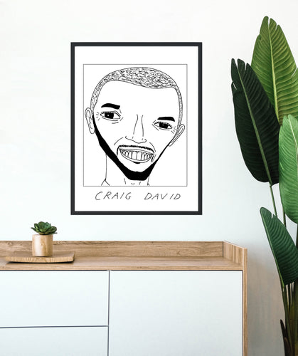 Badly Drawn Celebs - Craig David - Poster - BUY 2 GET 3RD FREE ON ALL PRINTS