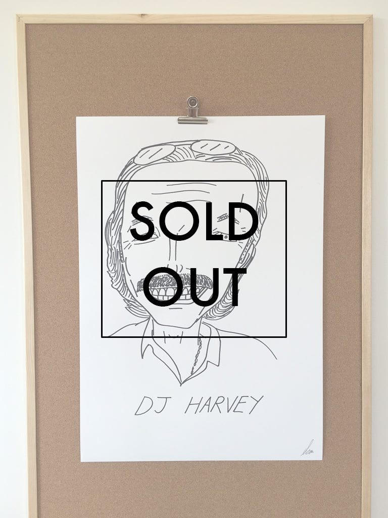 SOLD - Badly Drawn DJ Harvey - Original Drawing - A2.