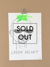 SOLD OUT - Badly Drawn Green Velvet - Original Drawing - A3.
