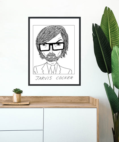 Badly Drawn Celebs - Jarvis Cocker - Poster - BUY 2 GET 3RD FREE ON ALL PRINTS