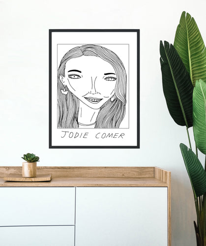 Badly Drawn Celebs - Jodie Comer - Poster - BUY 2 GET 3RD FREE ON ALL PRINTS