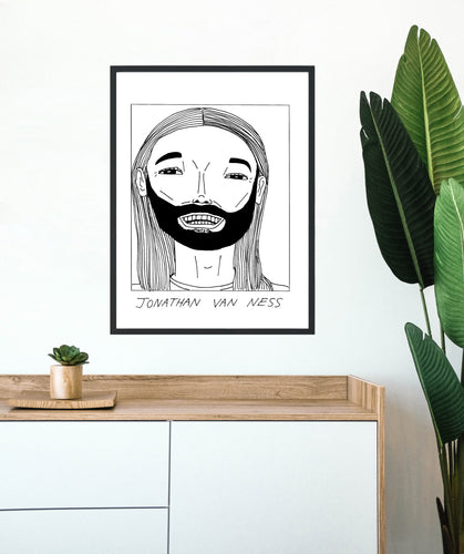 Badly Drawn Jonathan Van Ness - Poster - BUY 2 GET 3RD FREE ON ALL PRINTS