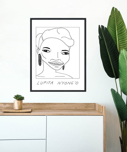 Badly Drawn Celebs - Lupita Nyong'o - Poster - BUY 2 GET 3RD FREE ON ALL PRINTS