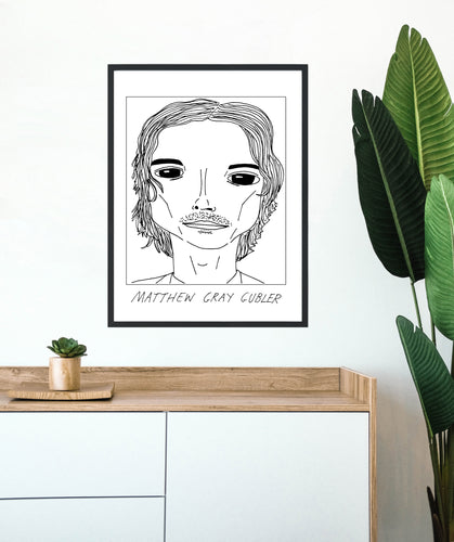 Badly Drawn Celebs - Matthew Gray Gubler - Poster - BUY 2 GET 3RD FREE ON ALL PRINTS