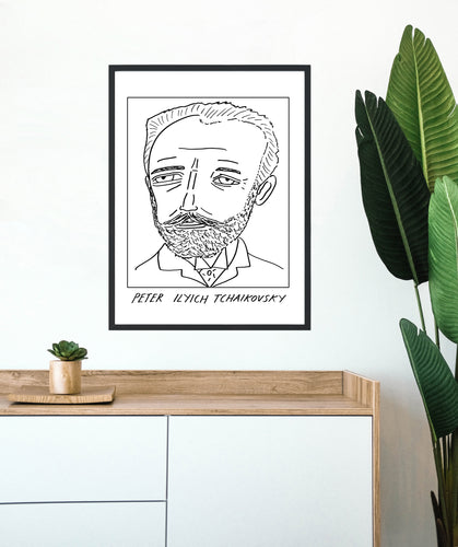 Badly Drawn Peter Ilyich Tchaikovsky - Poster - BUY 2 GET 3RD FREE ON ALL PRINTS