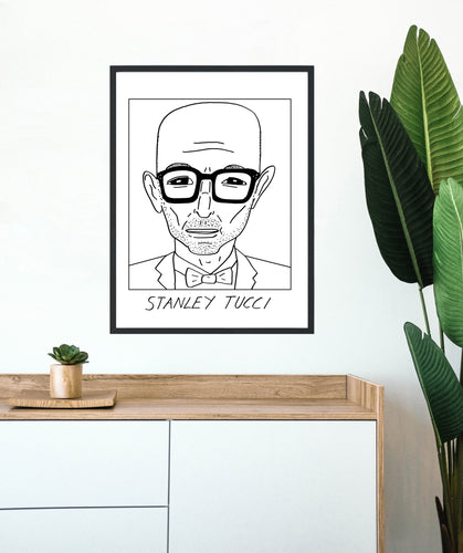 Badly Drawn Stanley Tucci - Poster - BUY 2 GET 3RD FREE ON ALL PRINTS