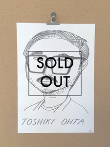 SOLD - Badly Drawn Toshiki Ohta - Original Drawing - A3.