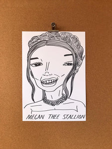 Badly Drawn Celebs - Megan Thee Stallion - Grammys 2021 (Original Artwork - A3)