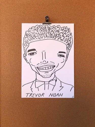 Badly Drawn Celebs - Trevor Noah - Grammys 2021 (Original Artwork - A3)