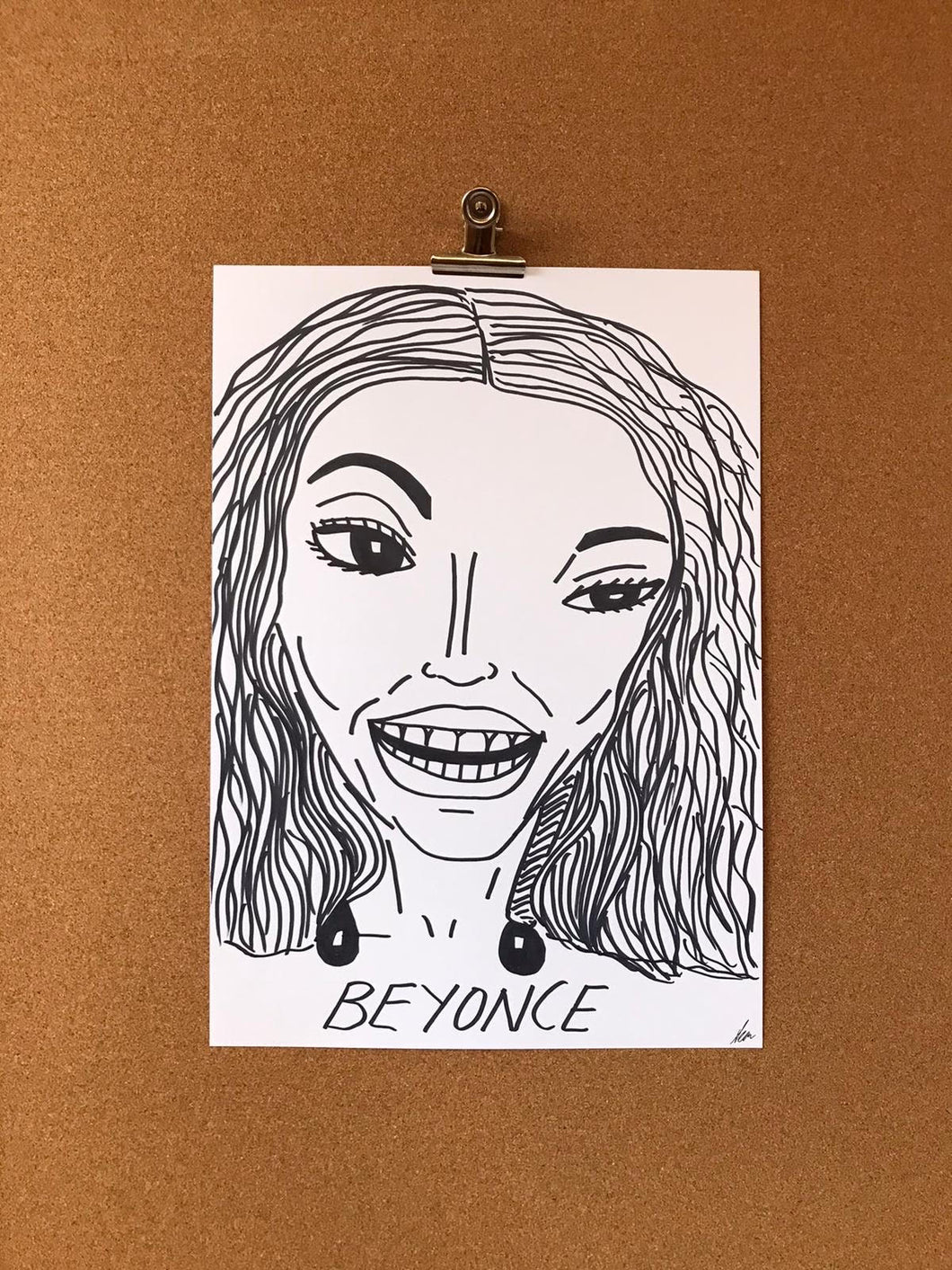 Badly Drawn Celebs - Beyonce - Grammys 2021 (Original Artwork - A3)