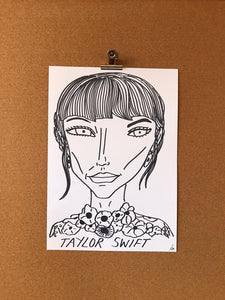 Badly Drawn Celebs - Taylor Swift - Grammys 2021 (Original Artwork - A3)