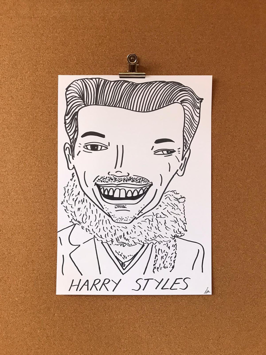Badly Drawn Celebs - Harry Styles - Grammys 2021 (Original Artwork - A3)