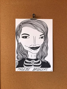 Badly Drawn Celebs - Phoebe Bridgers - Grammys 2021 (Original Artwork - A3)