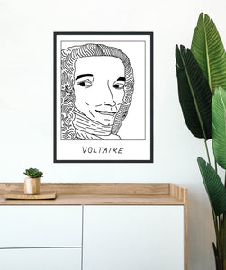 Badly Drawn Voltaire - Poster - BUY 2 GET 3RD FREE ON ALL PRINTS
